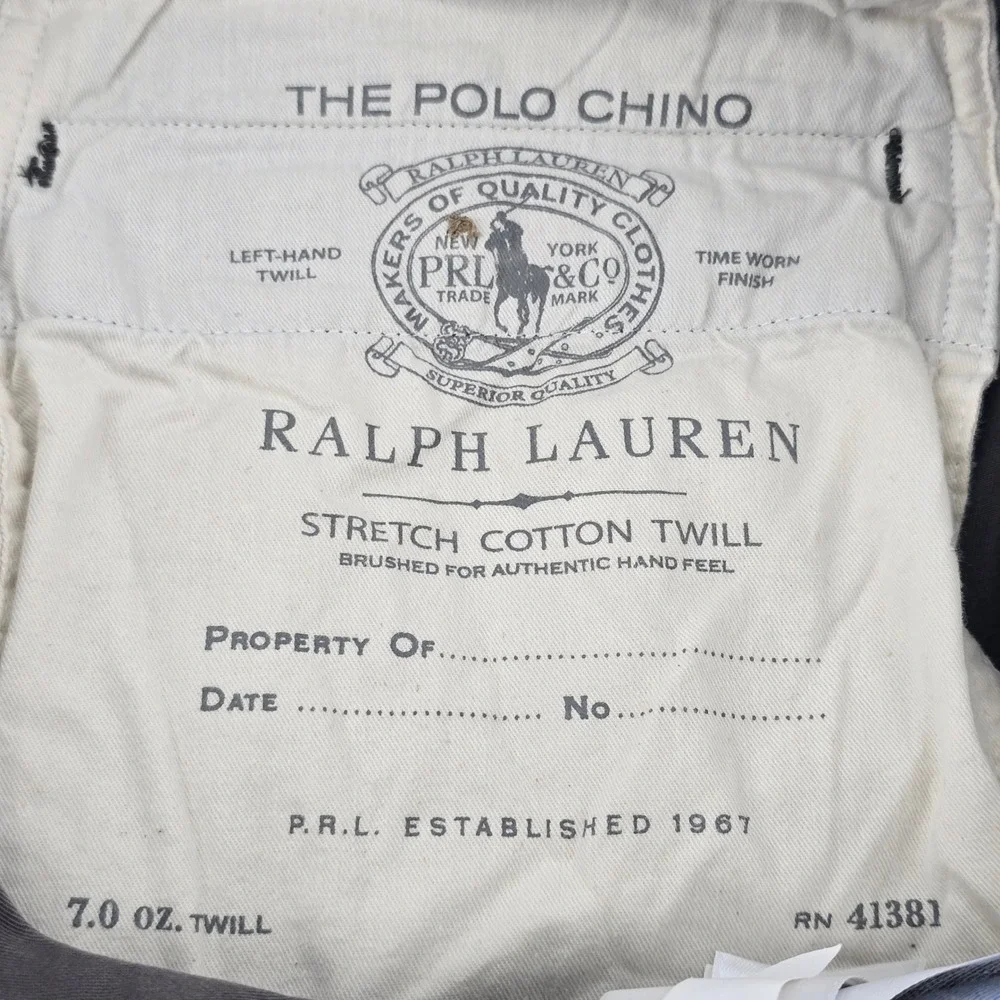 Polo Ralph Lauren Chinos Mens 32/32 Gray Stretch Straight Fit Cotton Pants